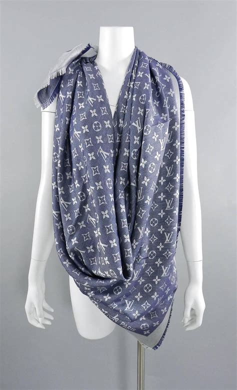 flowering scarf louis vuitton|louis vuitton denim scarf.